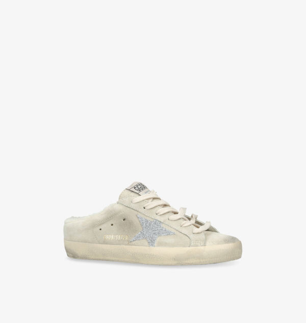 Низкие замшевые кеды Super Star Sabot Golden Goose, мультиколор — фото 3