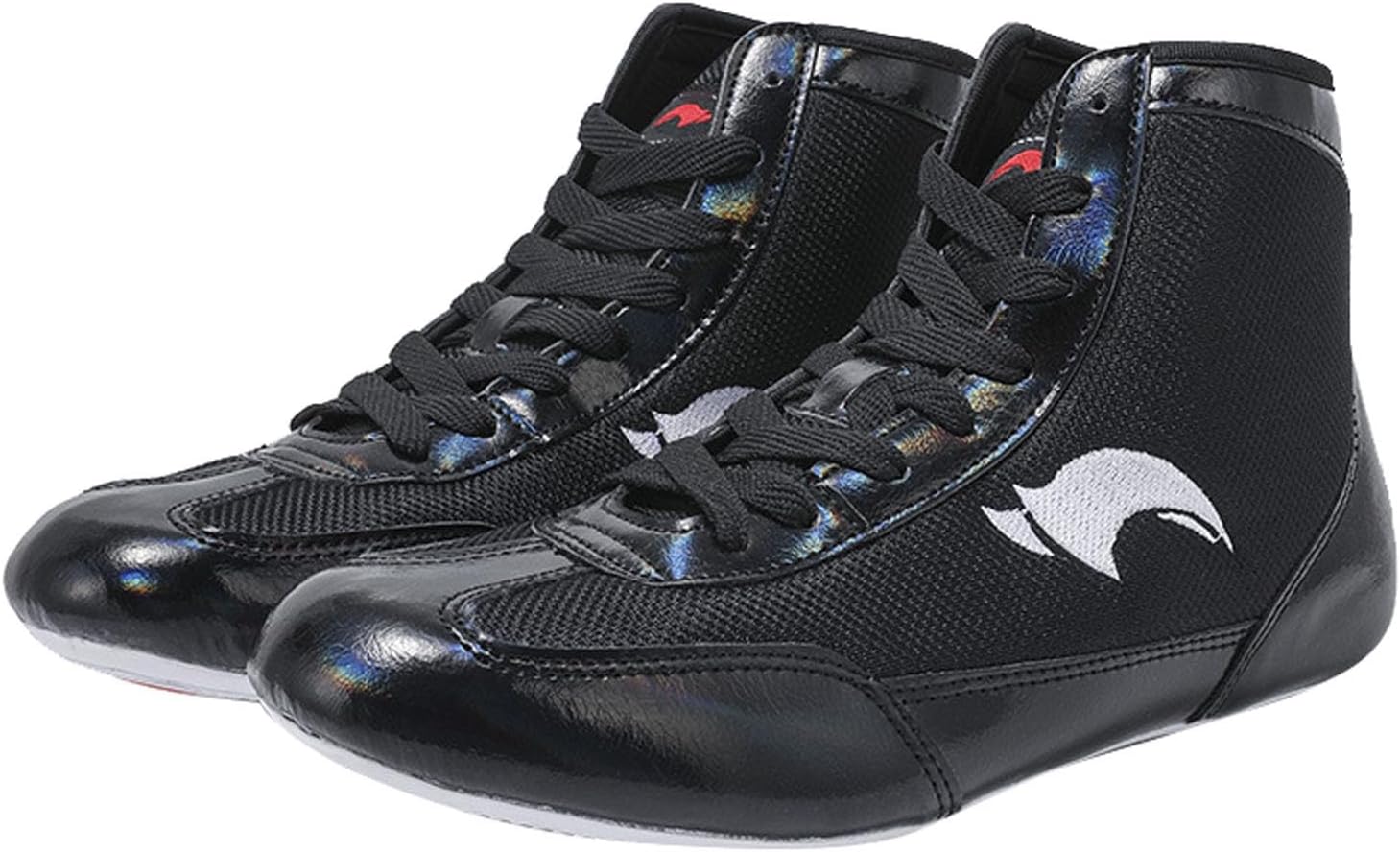 

Kids Wrestling Shoes Boys Girls Boxing Shoes High Top Wrestling Training Shoes Boots Competition Fitness Sneakers Generic, T-Black