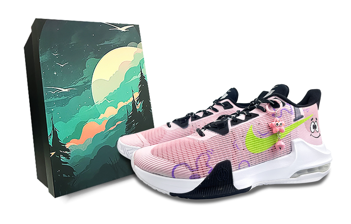 

Nike Эйр Макс Импакт 3 Амортизирующие противоскользящие и износостойкие низкие баскетбольные кроссовки мужские розово-зеленые, цвет Pink Green