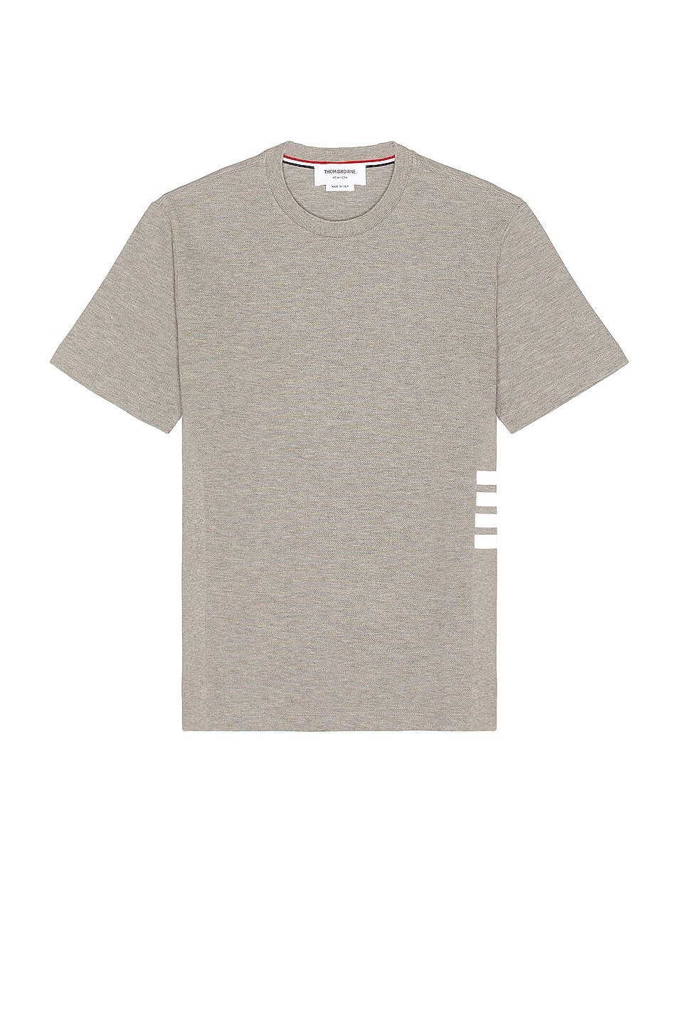 

Футболка Thom Browne 4 Bar Short Sleeve Cuff, цвет Light Grey