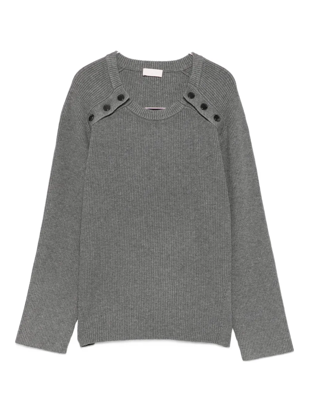 

Толстовка с отделкой в рубчик и пуговицами LIU JO, серый