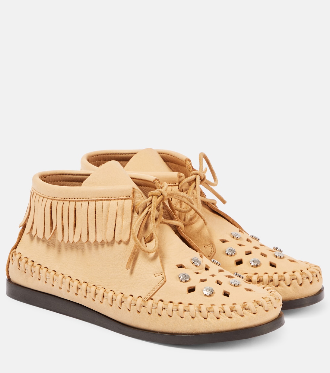 Мокасины из кожи Felsa Isabel Marant, песочный