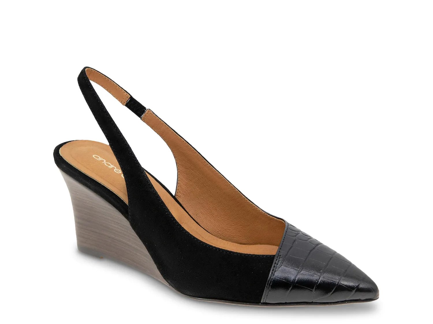 Туфли Andre Assous Laina Wedge Pump, черный