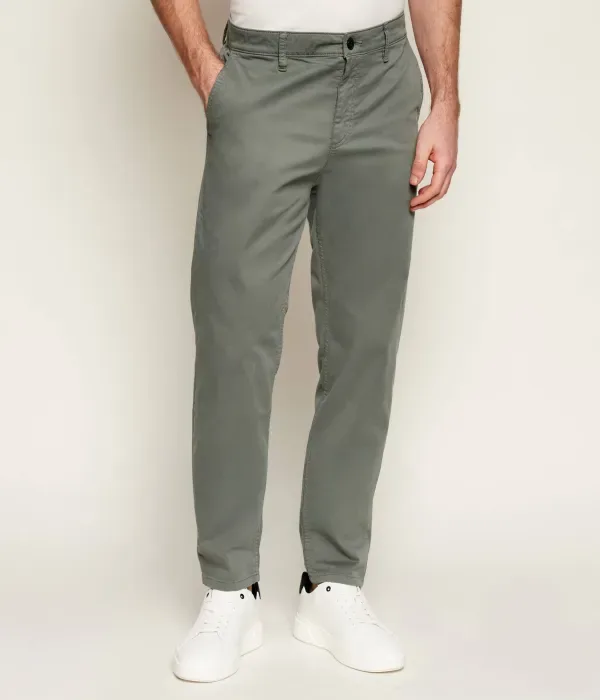 Брюки чинос tapered fit Boss Orange, зеленый — фото 3