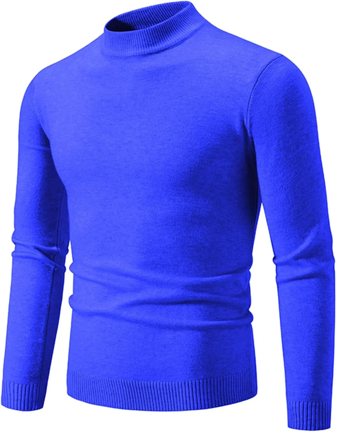 

Мужской свитер ретро с воротником-стойкой, цельнокроеный, эластичный трикотаж