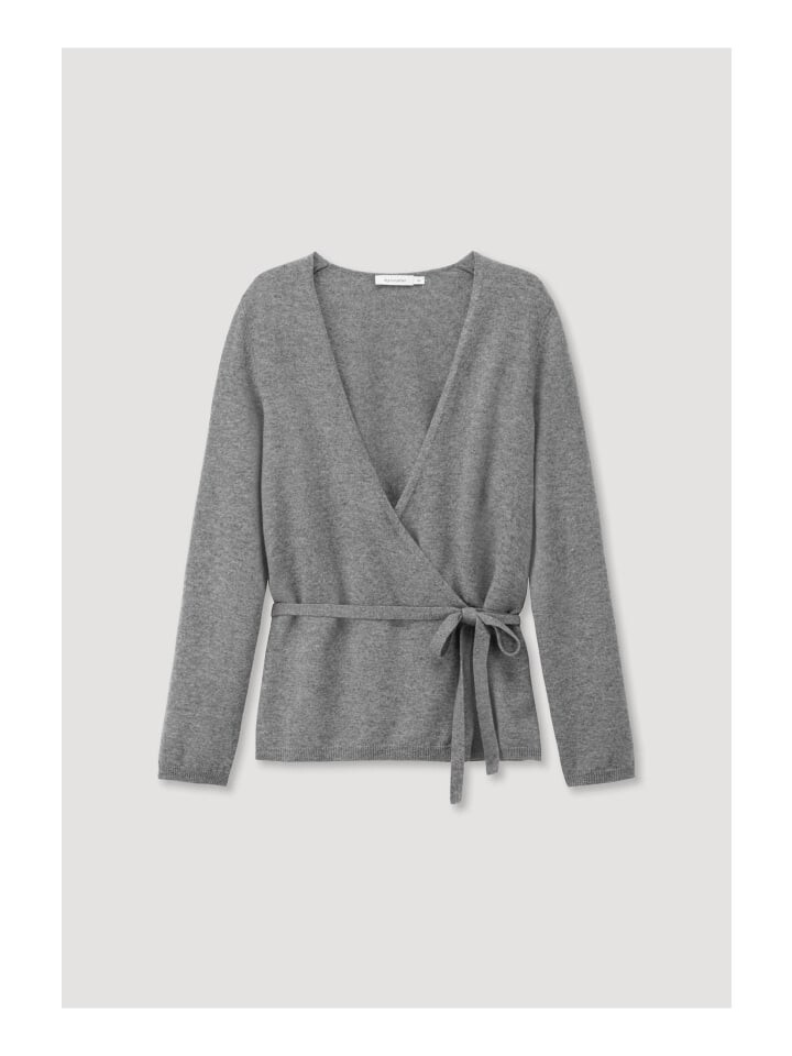 

Кардиган Hessnatur Strickjacke Regular aus weicher Schurwolle, серый