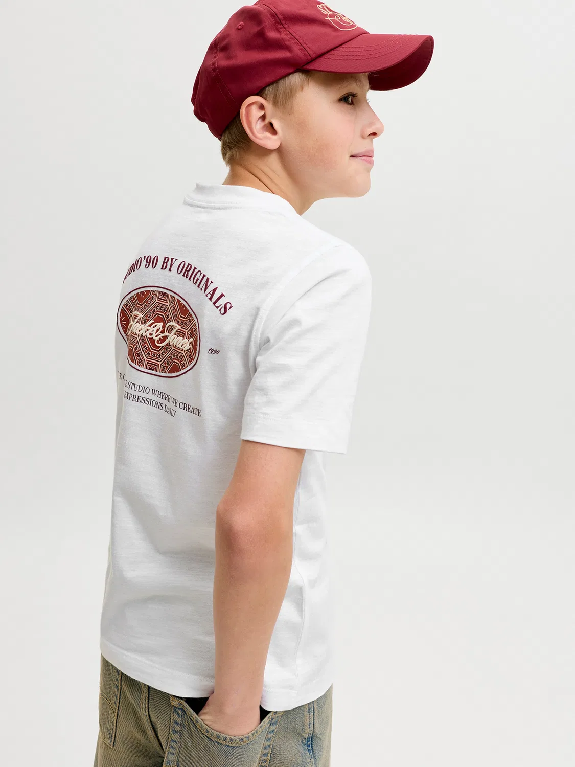 Футболка 'JORCassis' Jack & Jones Junior, White — фото 4