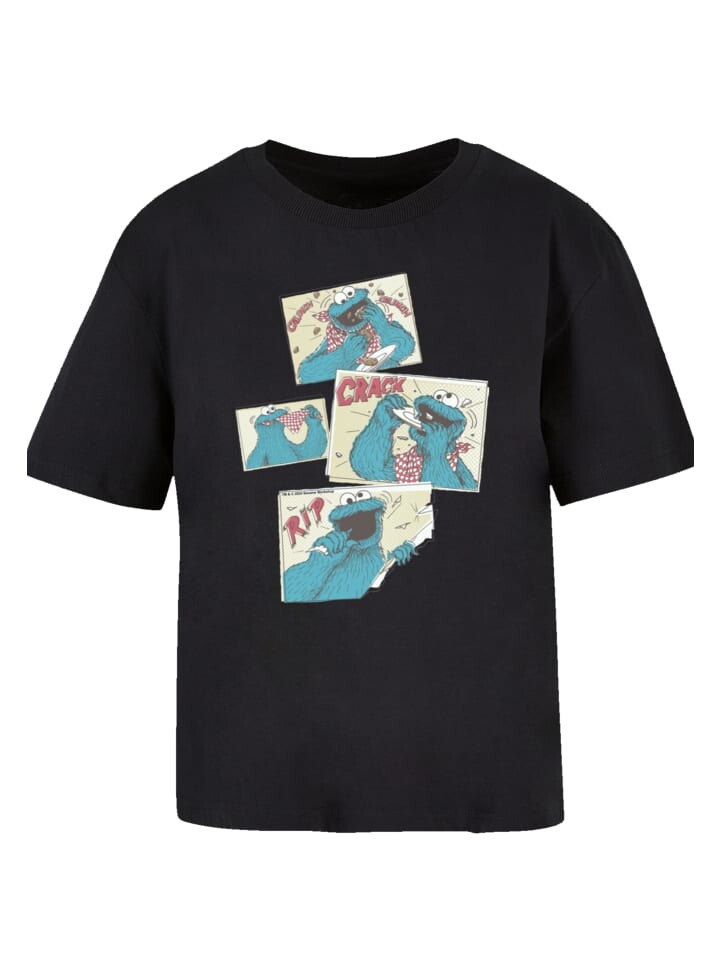 

Футболка F4NT4STIC Ladies Everyday Tee Sesamstraße Cookie Monster Crunch, черный
