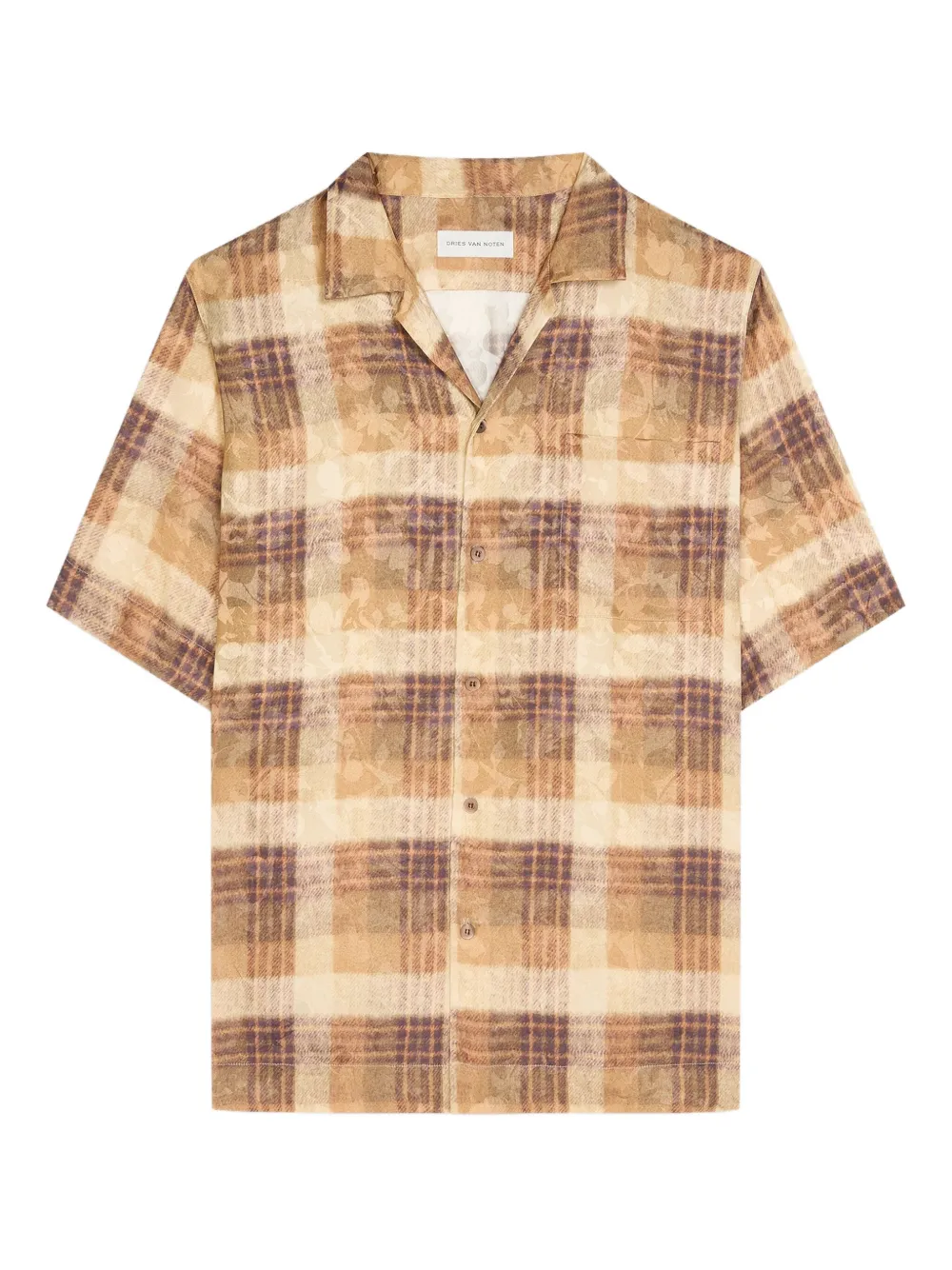 

Рубашка в клетку DRIES VAN NOTEN, желтый