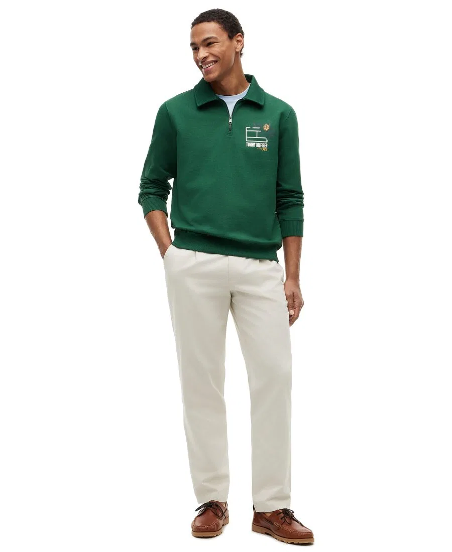 Мужская летняя футболка с цветочным принтом Tommy Hilfiger, Street Green — фото 2