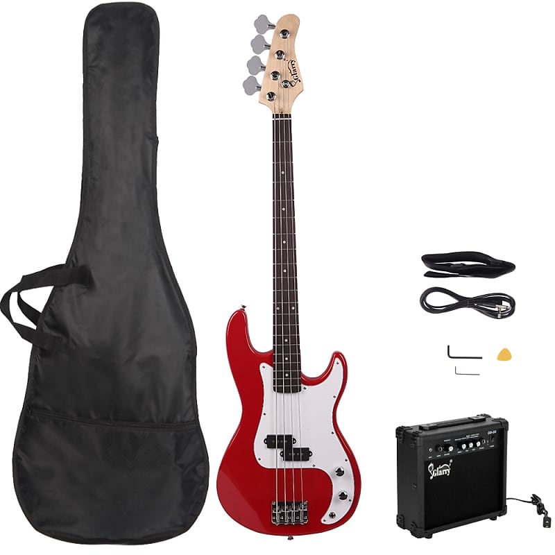 

Басс гитара Glarry Red GP Electric Bass Guitar+ 20W Amplifier