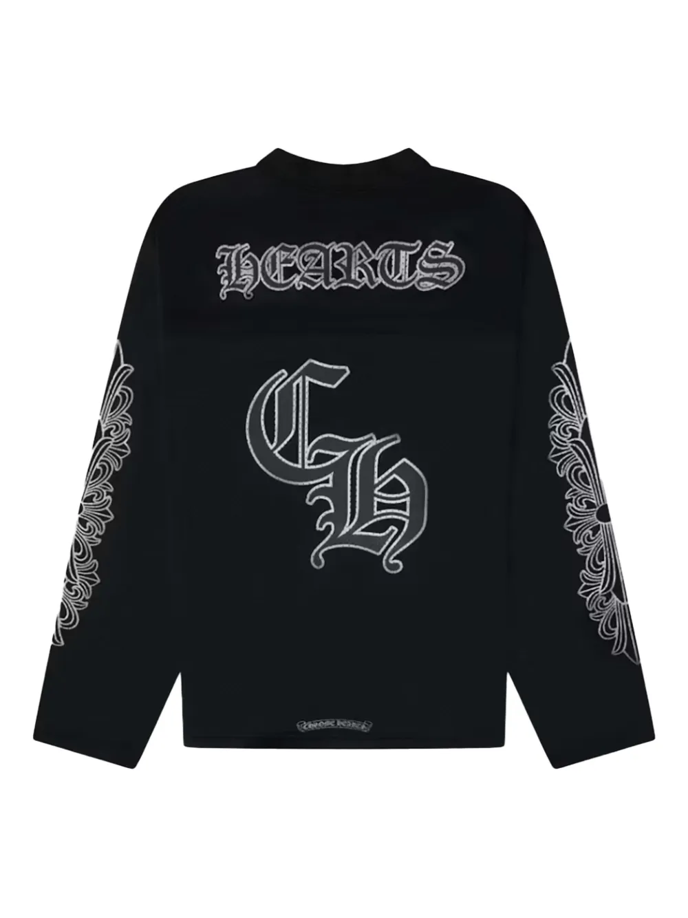 Топ из джерси с длинными рукавами Chrome Hearts, черный — фото 2