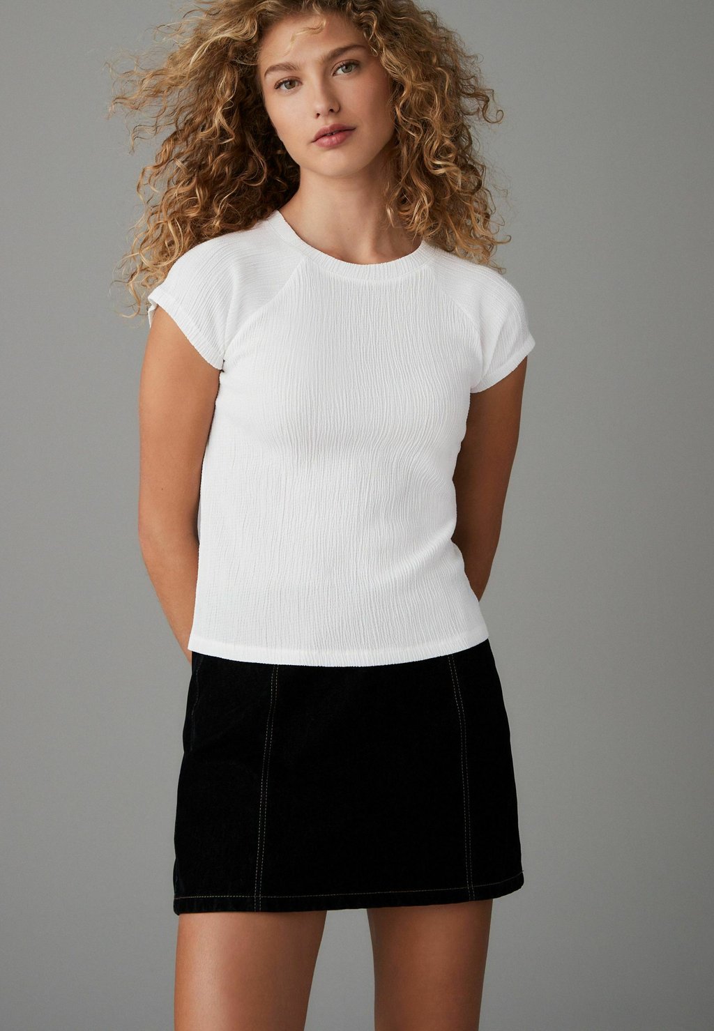 

Блуза RAGLAN SHORT SLEEVE TEXTURED Next, белый