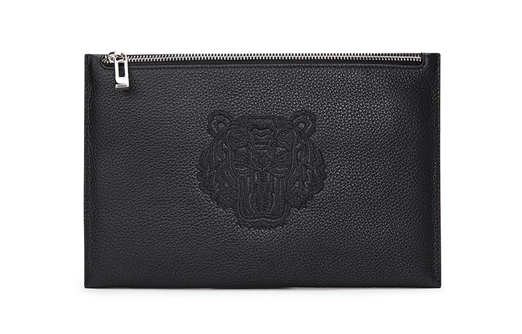 

Настоящая кожаная клатч-конверт, чехол для телефона, мужская клатч обычная черная ELLE HOMME, синяя