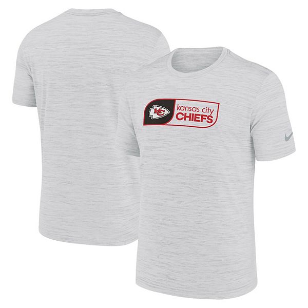 

Мужская белая футболка kansas city chiefs big & tall velocity jock tag performance Nike