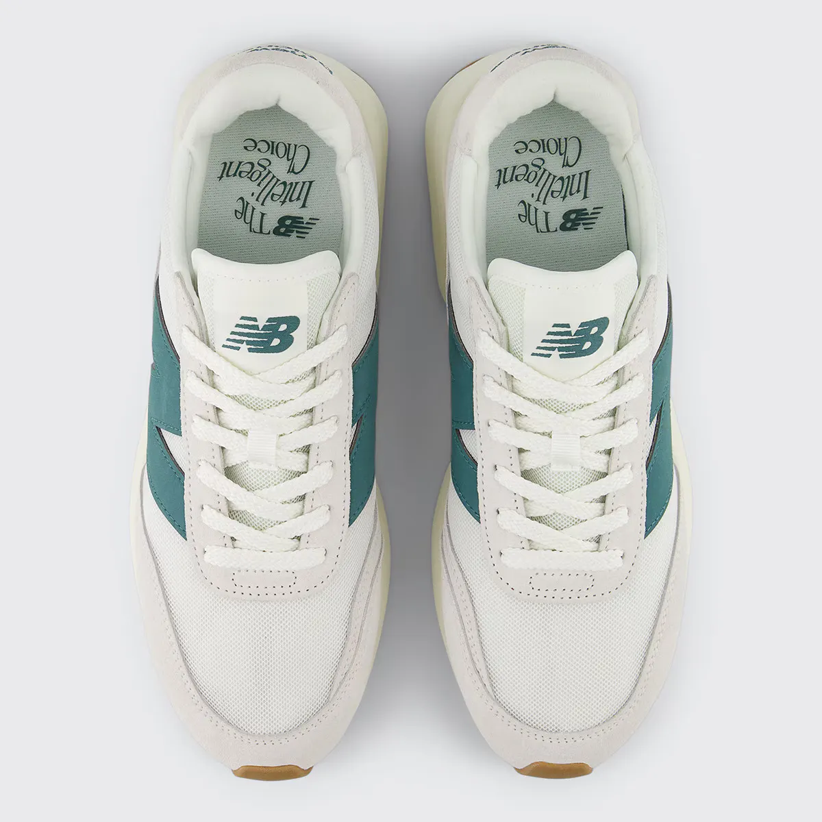 Унисекс повседневные кроссовки U370CC New Balance, белый/зеленый — фото 3