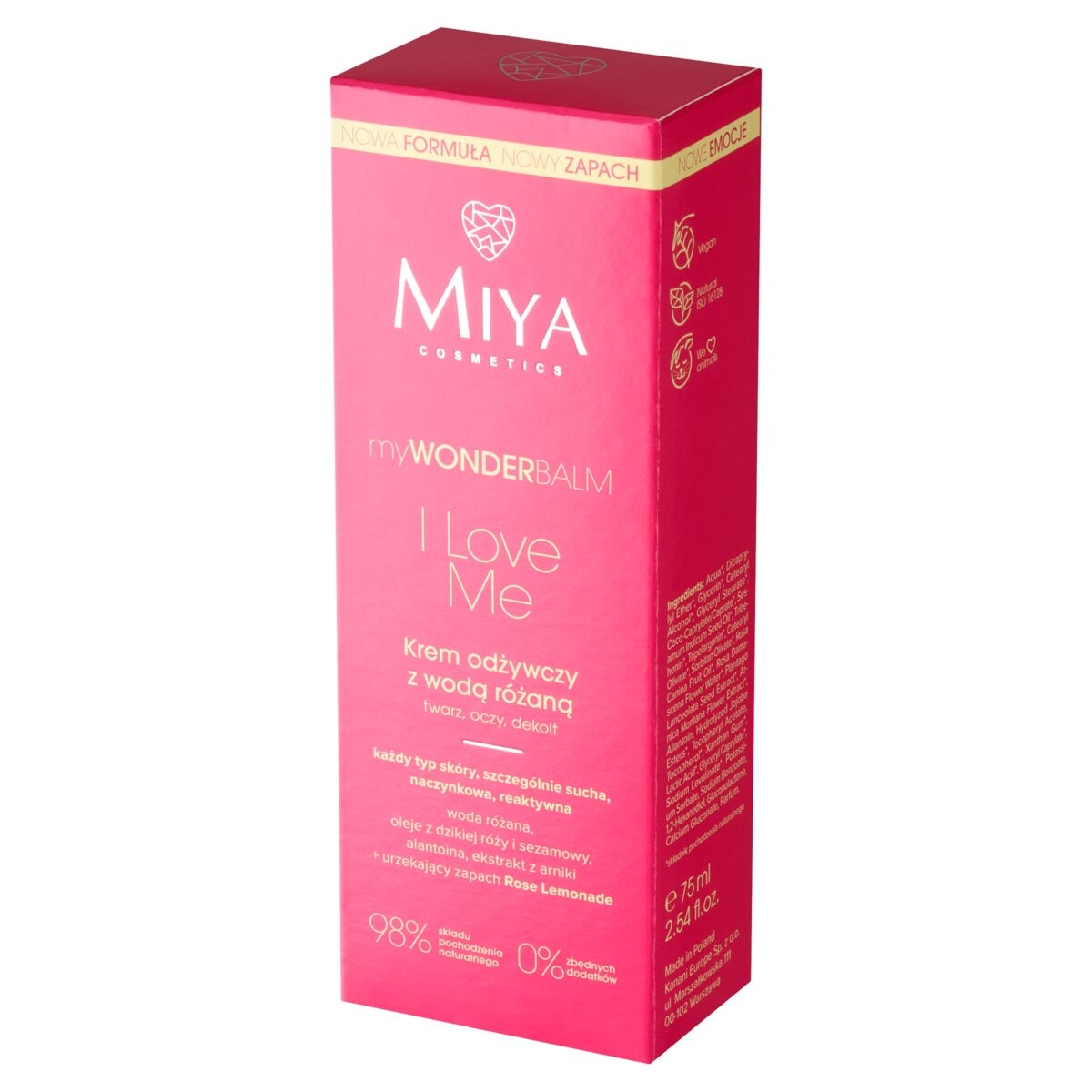 Крем для лица Miya Cosmetics — Mywonderbalm I Love Me, питательный с розовой водой, 75 мл — фото 2