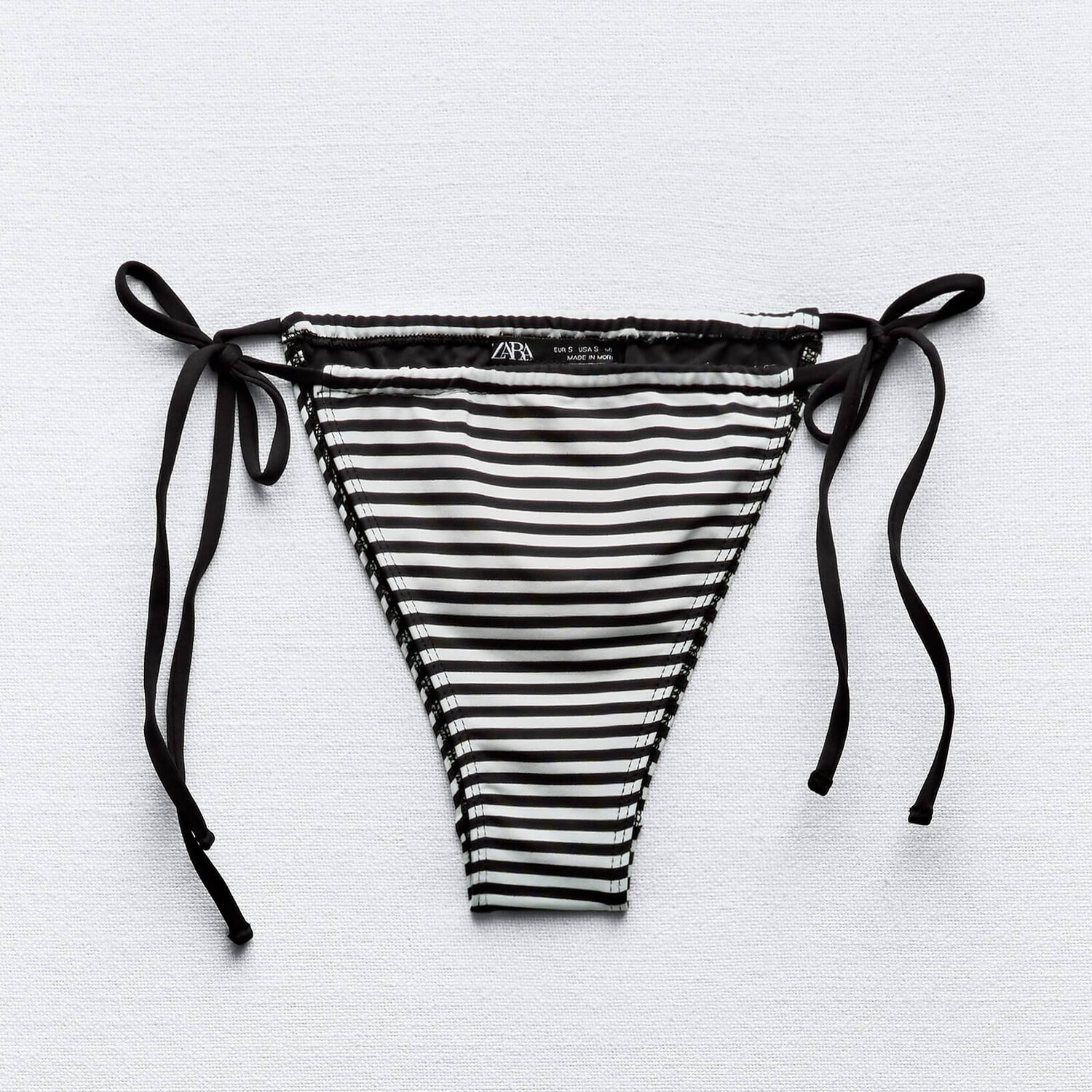 

Плавки-бикини Zara Striped, черный/белый