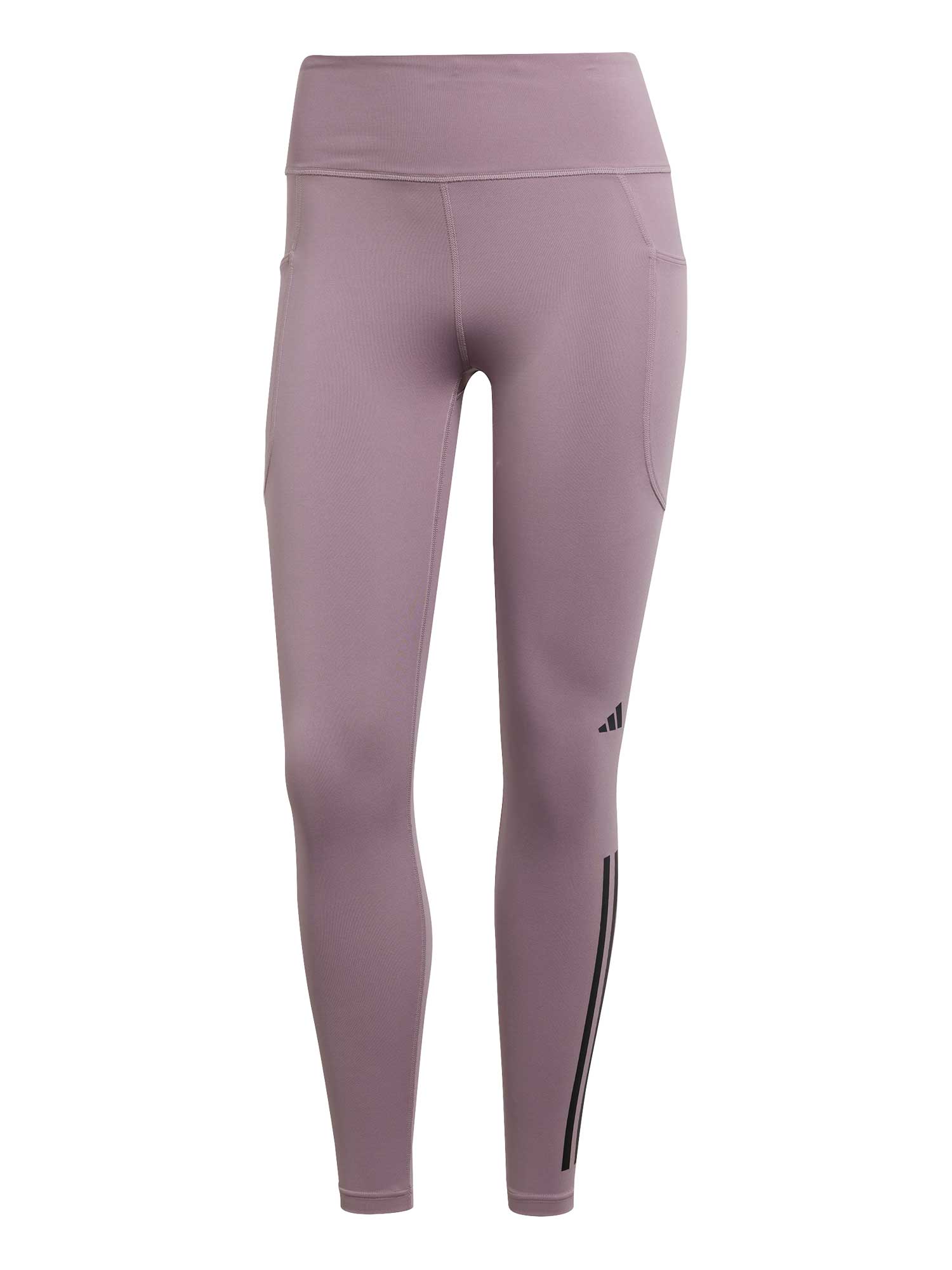 

Тайтсы Adidas Performance DailyRun 3 Stripes 7/8 Leggings, розовый