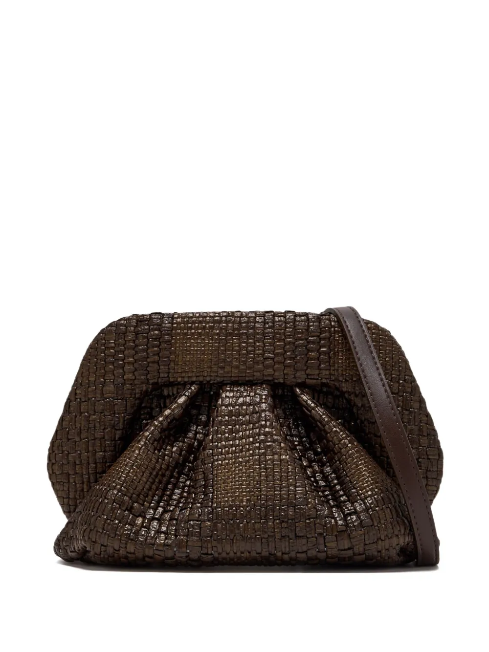

Плетеный плиссированный клатч Themoirè, коричневый