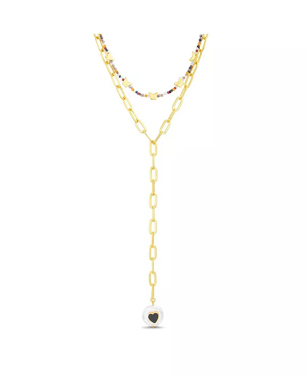 

Комплект из кулона и ожерелья в форме сердца Kensie, multi