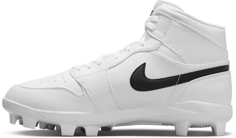 Мужские высокие бейсбольные бутсы Nike Jordan 1 Retro MCS, белый/черный/белый — фото 3