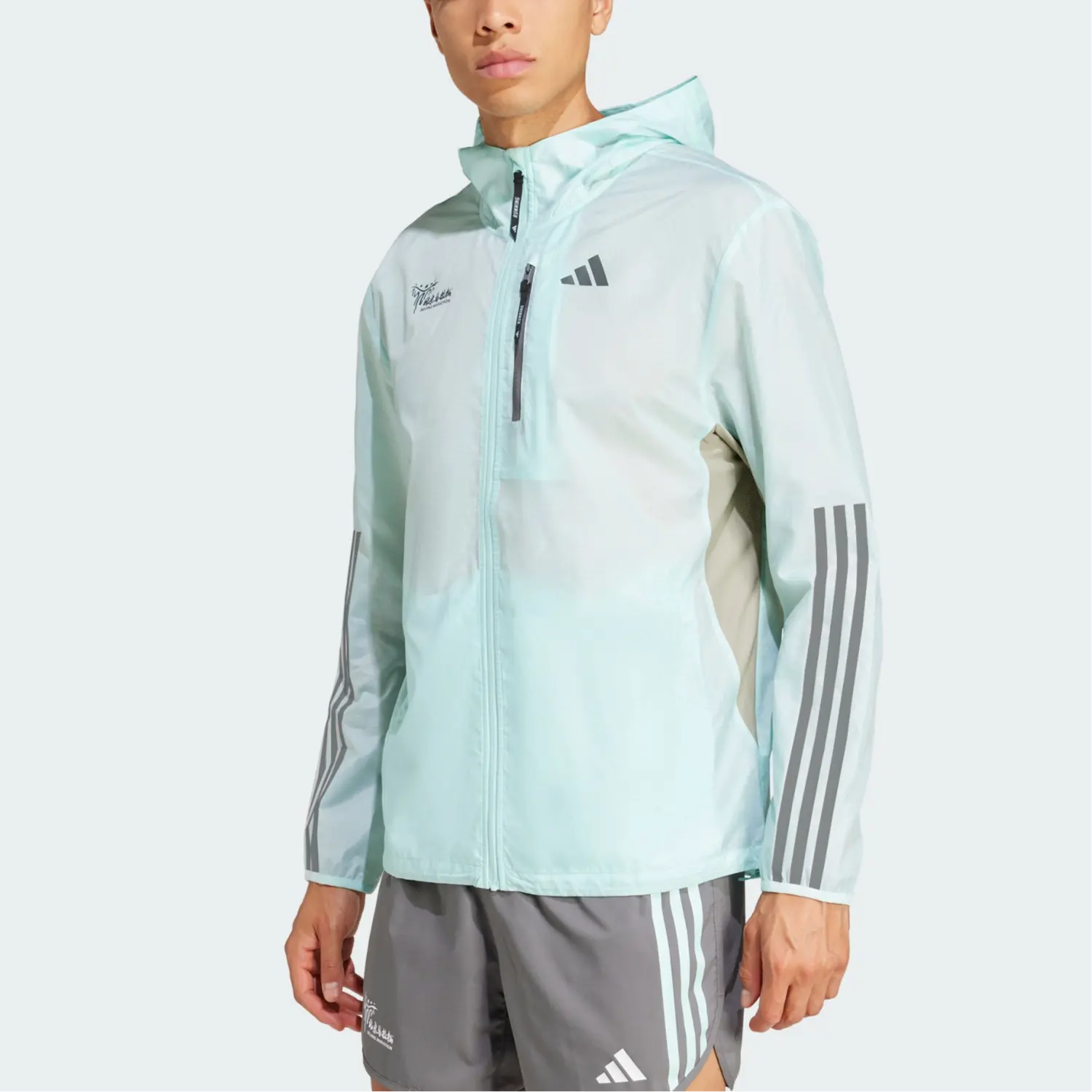 Куртка BJM JKT M Unisex синий/галька серебристо-серый Adidas — фото 3