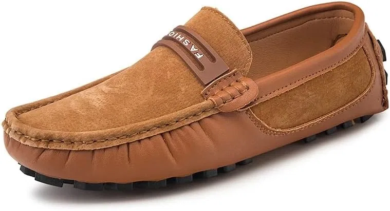 Мокасины замшевые мужские Loafers, коричневый SayfuR