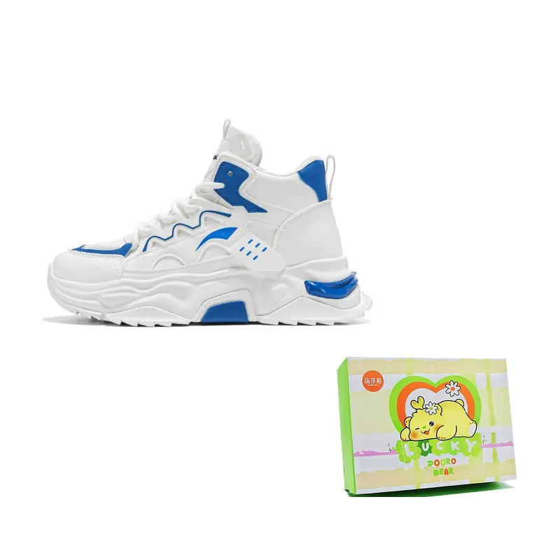 

Budding Bear Абразивостойкие массивные кроссовки мужские высокие бело-голубые, цвет White Blue