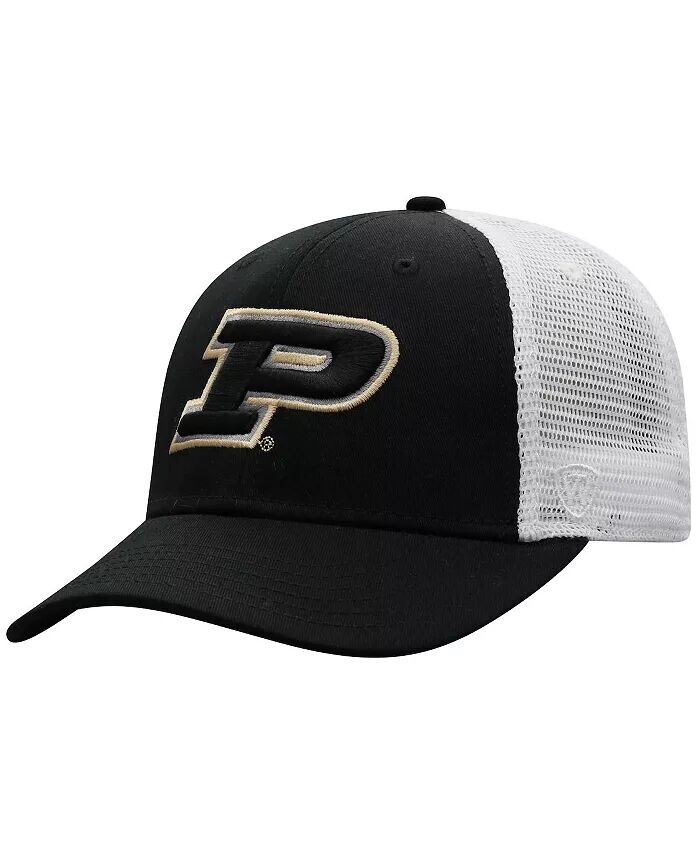 

Мужская черная, белая кепка Purdue Boilermakers Trucker Snapback Top of the World