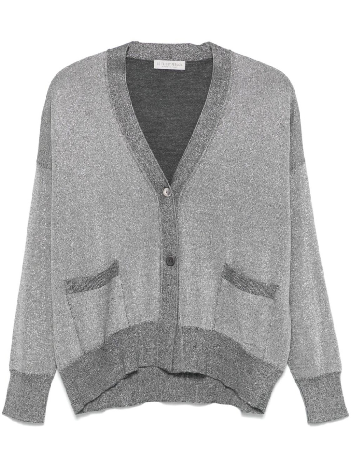 

Кардиган с люрексом Le Tricot Perugia, серый