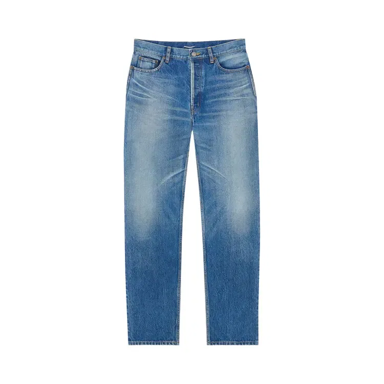Джинсы Saint Laurent High Rise Tapered, синий
