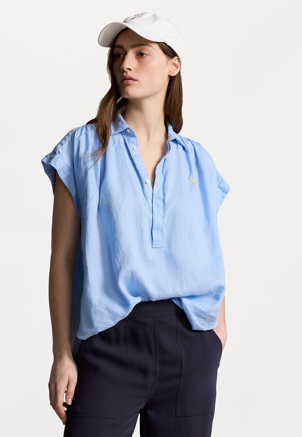 

Блузка SHORT SLEEVE BUTTON FRONT Polo Ralph Lauren, цвет austin blue