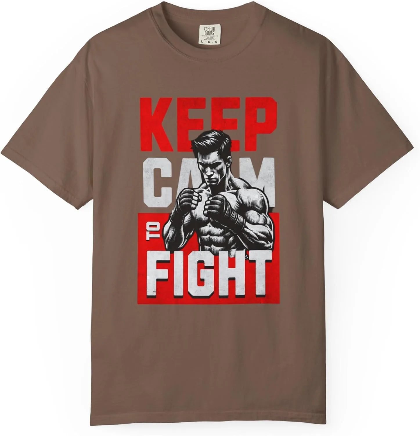 

Футболка Keep Calm and Fight для мужчин, мотивация для бокса