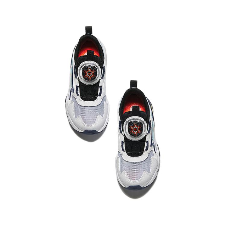 Детские беговые кроссовки дошкольные Antakids, Пыльно-синий/Белый Adidas/Новый чернильно-синий — фото 4