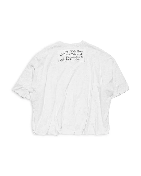 Футболка с объемным низом Acne Studios, серый — фото 2