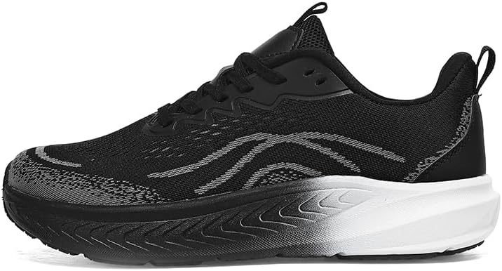 

Мужские кроссовки Slow Man с широкой носочной частью, амортизирующие, для бега по дорогам, противоскользящие, для ходьбы, удобные спортивные кроссовки для тренировок в зале для широкой стопы Lhyxu, черный