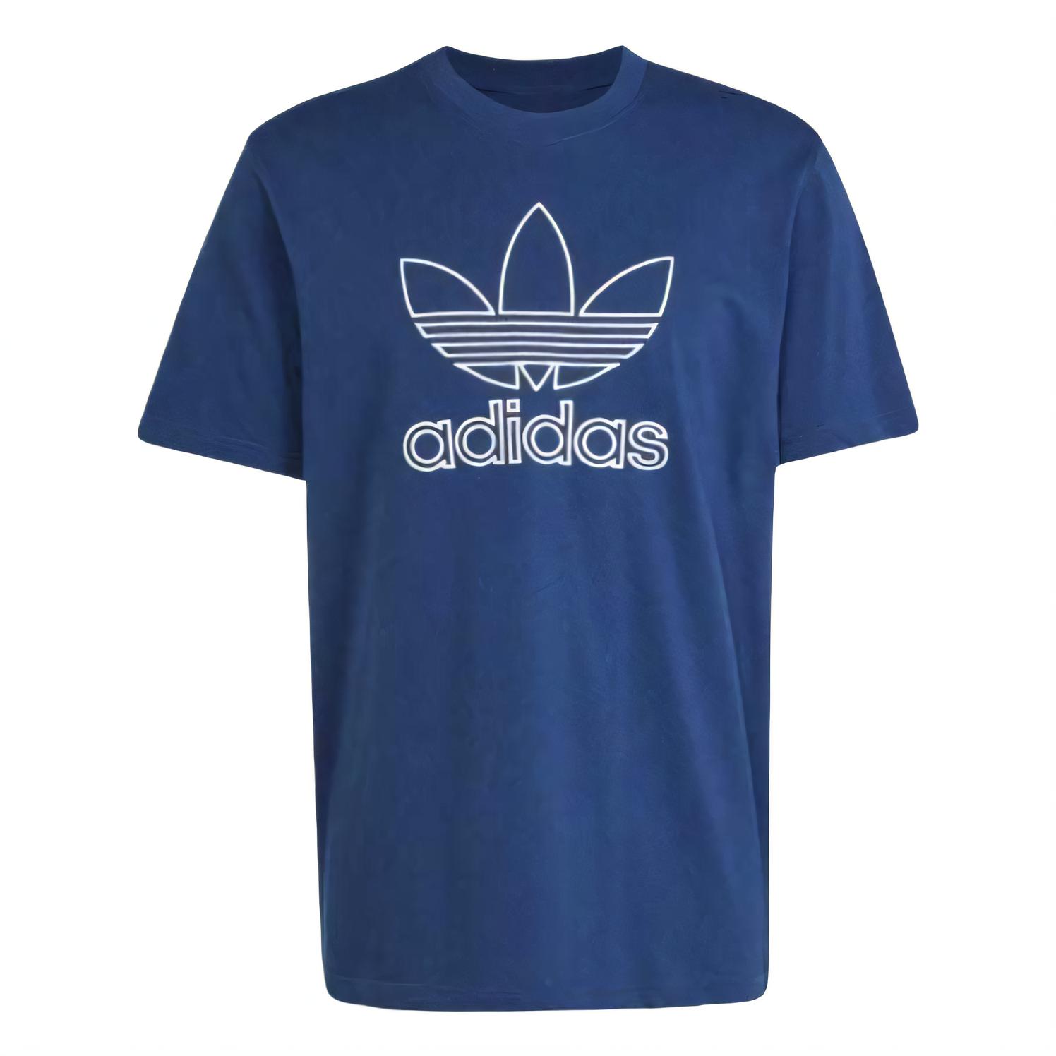 

Adicolor Outline Trefoil футболка Adidas Originals, темно-синий