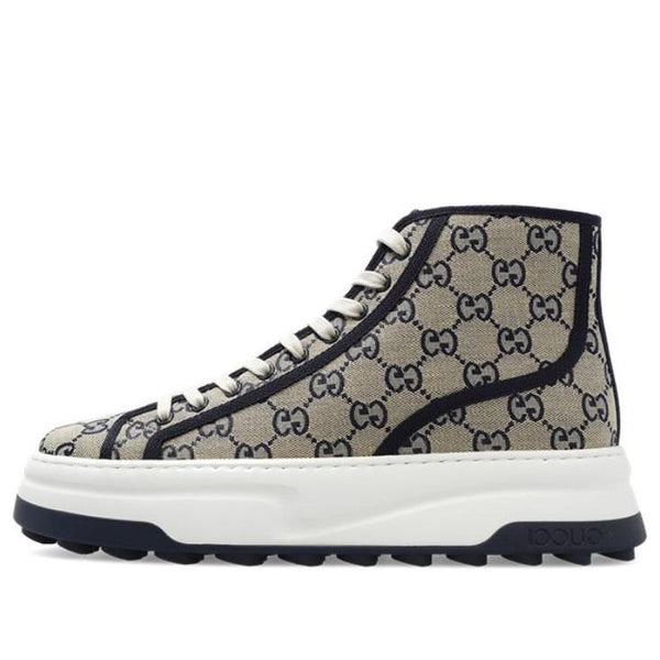 

Кроссовки gg high top sneaker 'beige blue' Gucci, бежевый