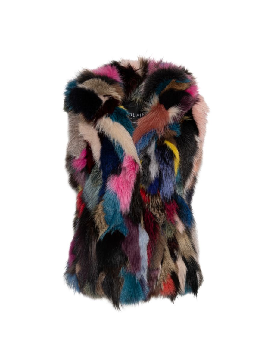 

Жилет из овчины Toscana Made For Generations WOLFIE FURS, розовый/мульти
