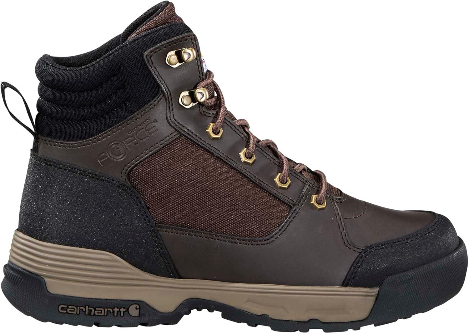 Carhartt мужские рабочие ботинки Force Hd 6" из кожи и ткани Industrial, Dark Brown — фото 3