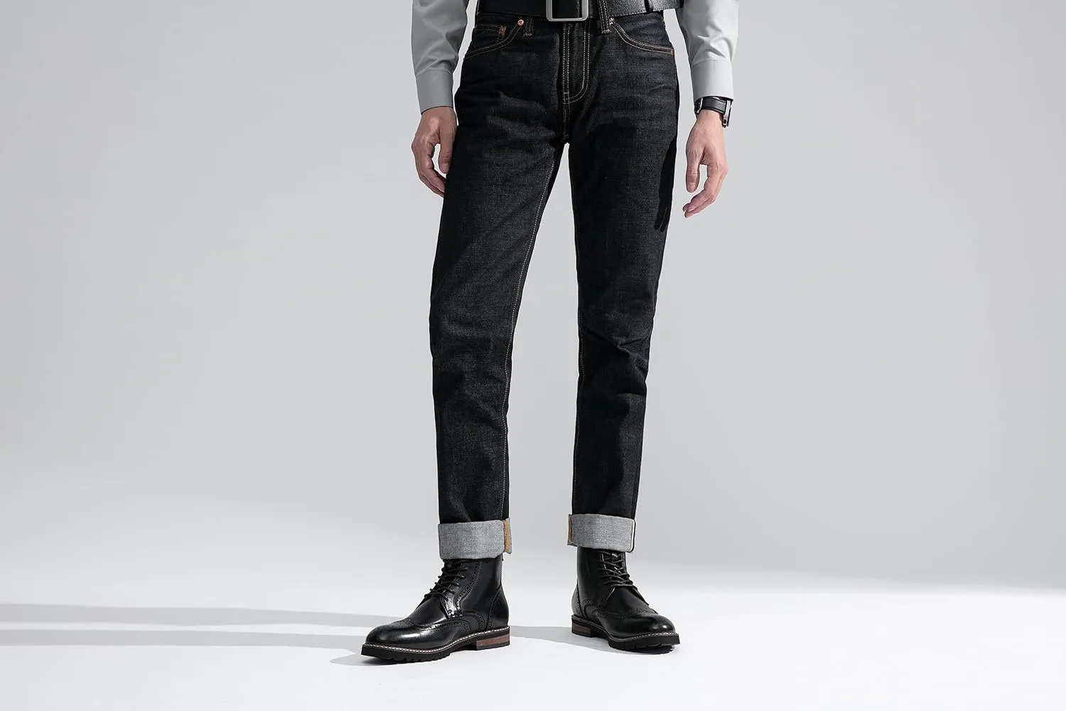 

Мужские ботинки Jousen премиум-класса из кожи с закрытым носком, повседневные ботинки Чукка, классические ботинки для мужчин, черный