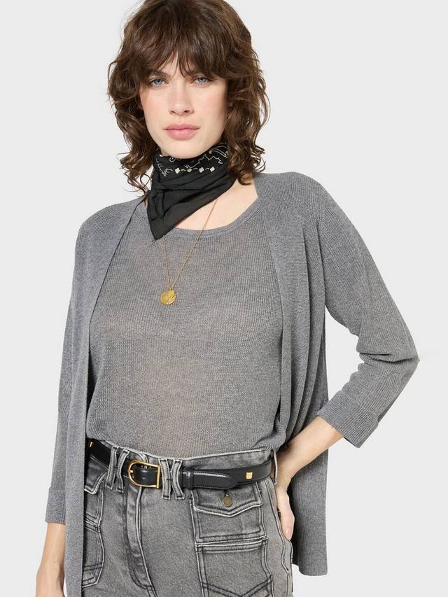 

Дженис вязаный кардиган металлического цвета Gerard Darel, серый