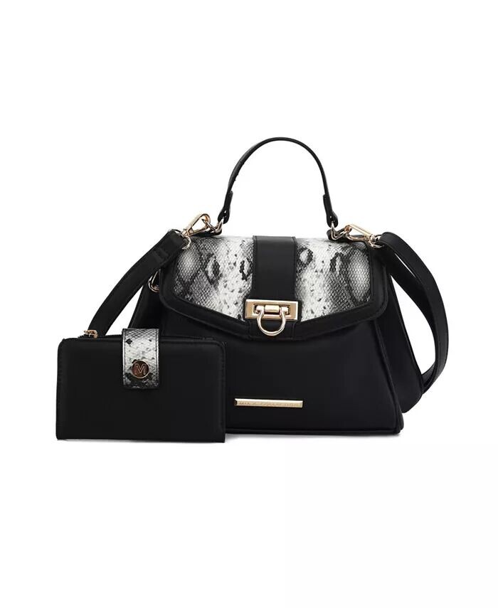 

Сумка через плечо Geny с тиснением под змею и бумажник от Mia K Mkf Collection, бежевый