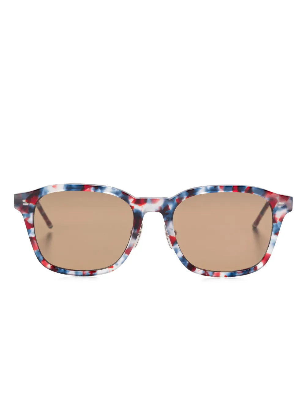 

Солнцезащитные очки черепаховой расцветки Thom Browne Eyewear, синий