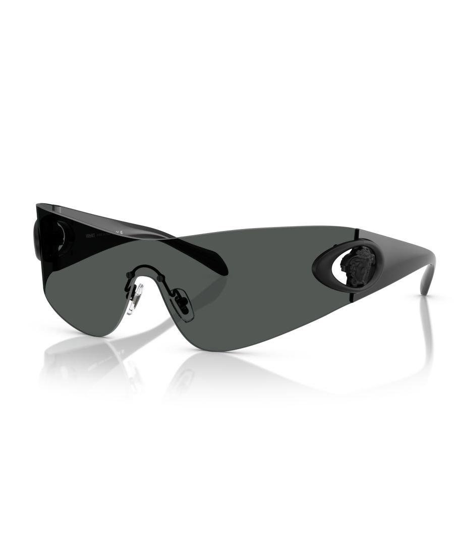 Мужские солнцезащитные очки большого размера, VE2280 Versace, Dark Grey