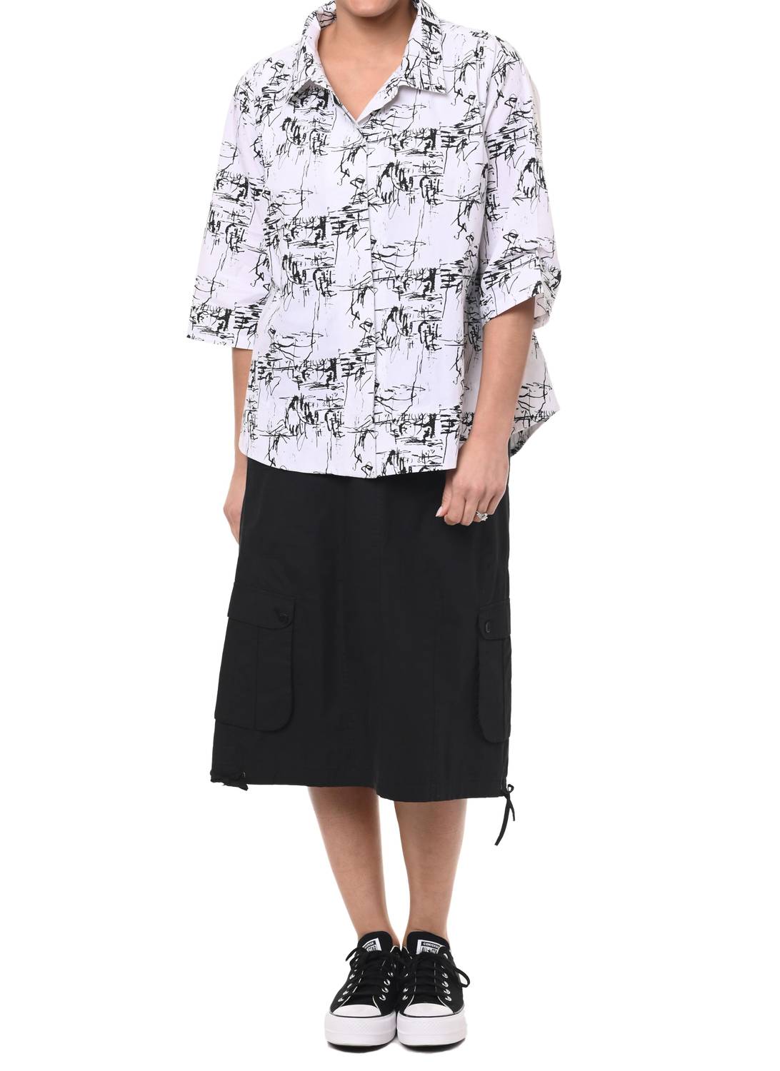 

Рубашка Alice в белом с принтом Tulip Clothing