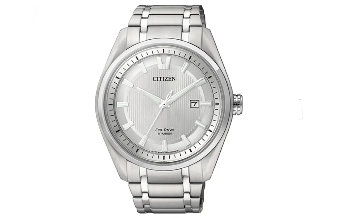 

CITIZEN Часы Solar Quartz Movement Titanium Alloy Strap Watch Men's Watch Silver Dial