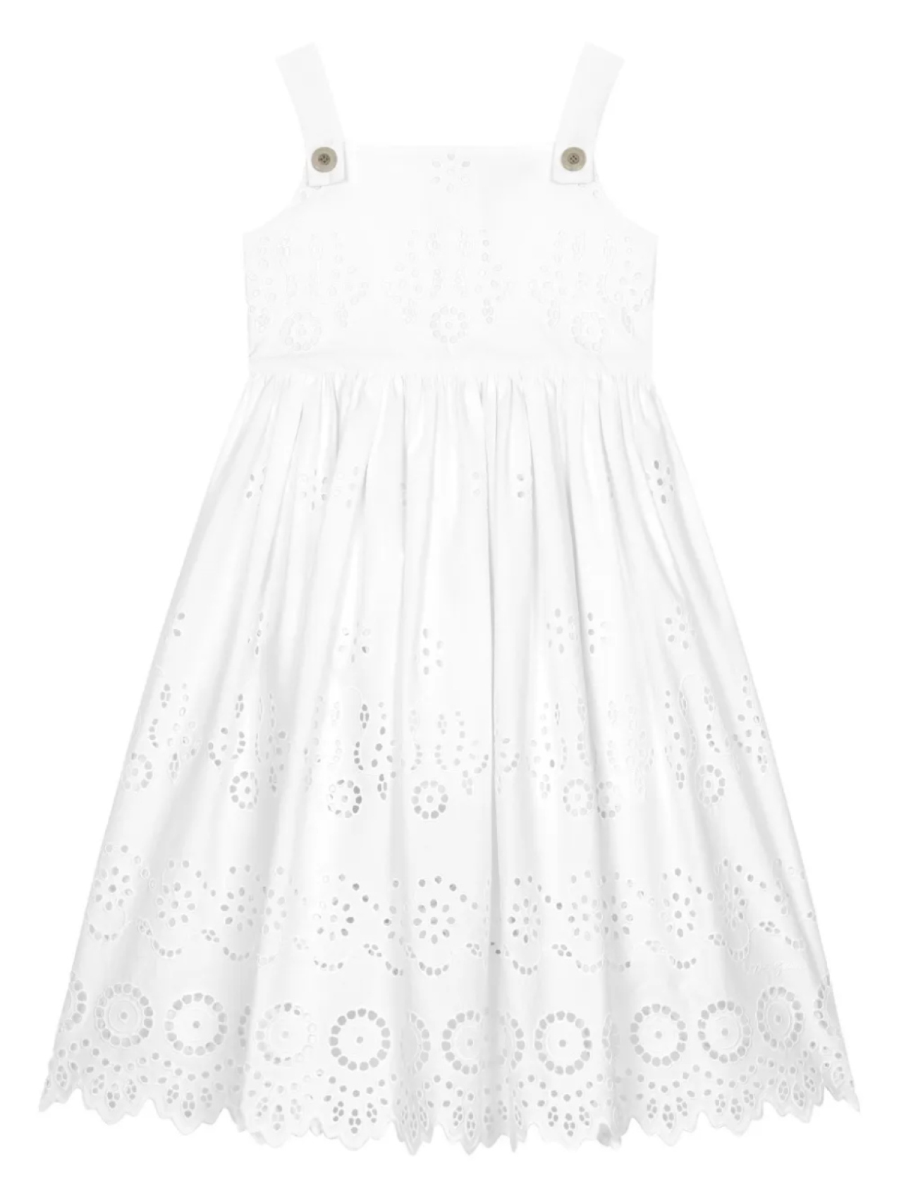 

Поплиновое платье Dolce & Gabbana Kids, белый