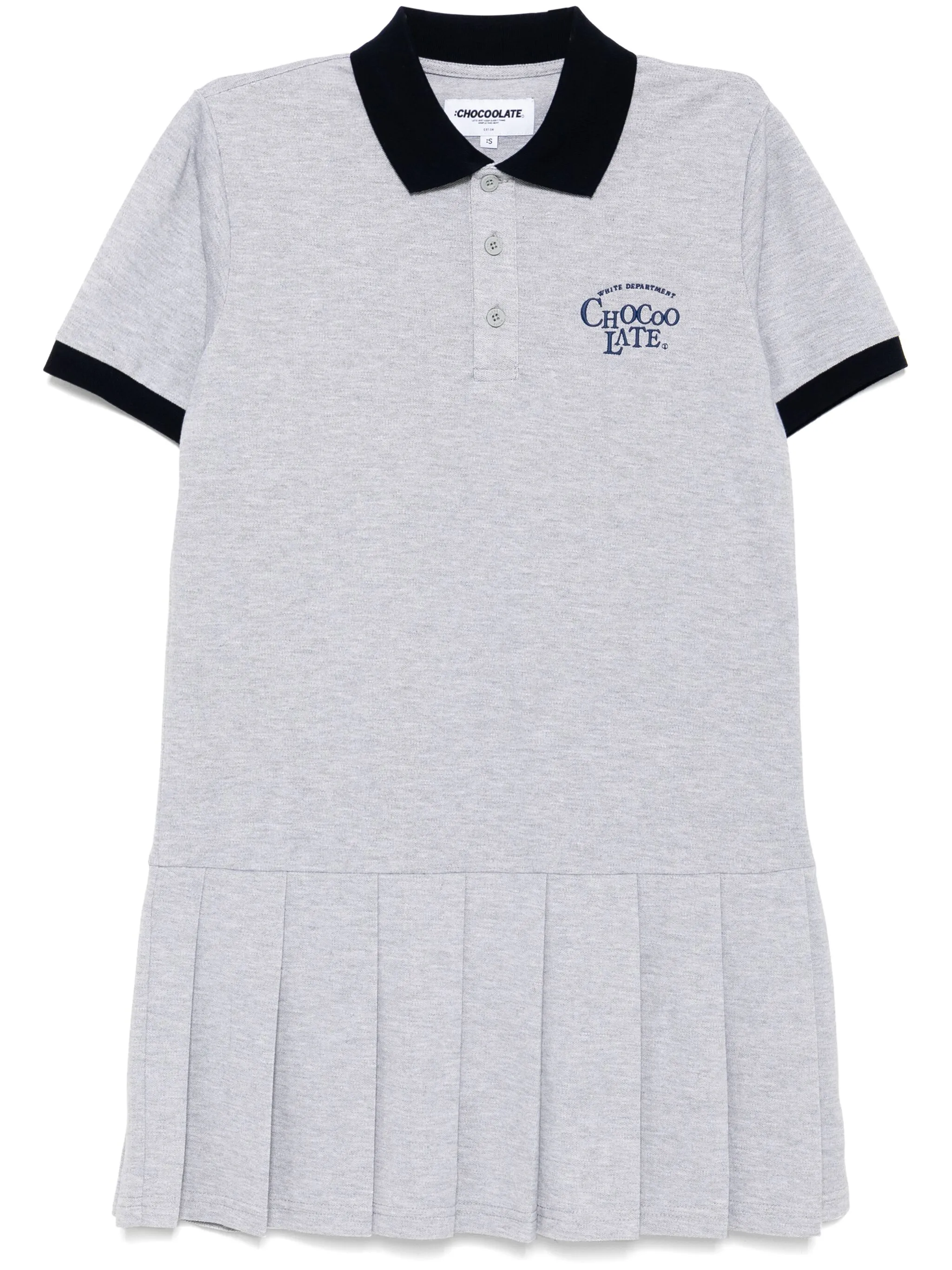 

Платье с вышитым логотипом Chocoolate, серый